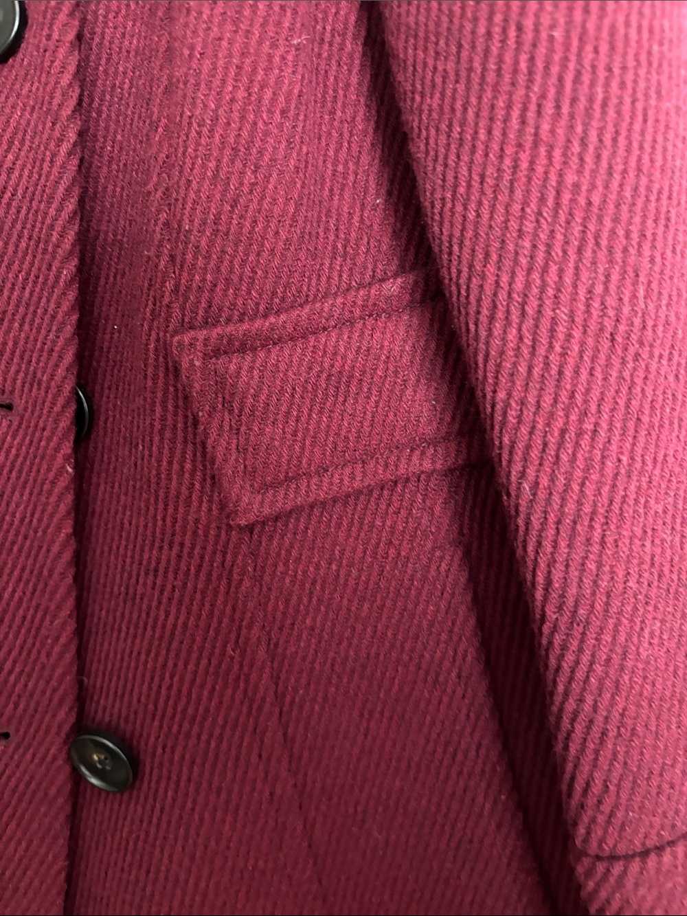 LOFT Double-Breasted Peacoat in Raspberry - Picture 5 of 9